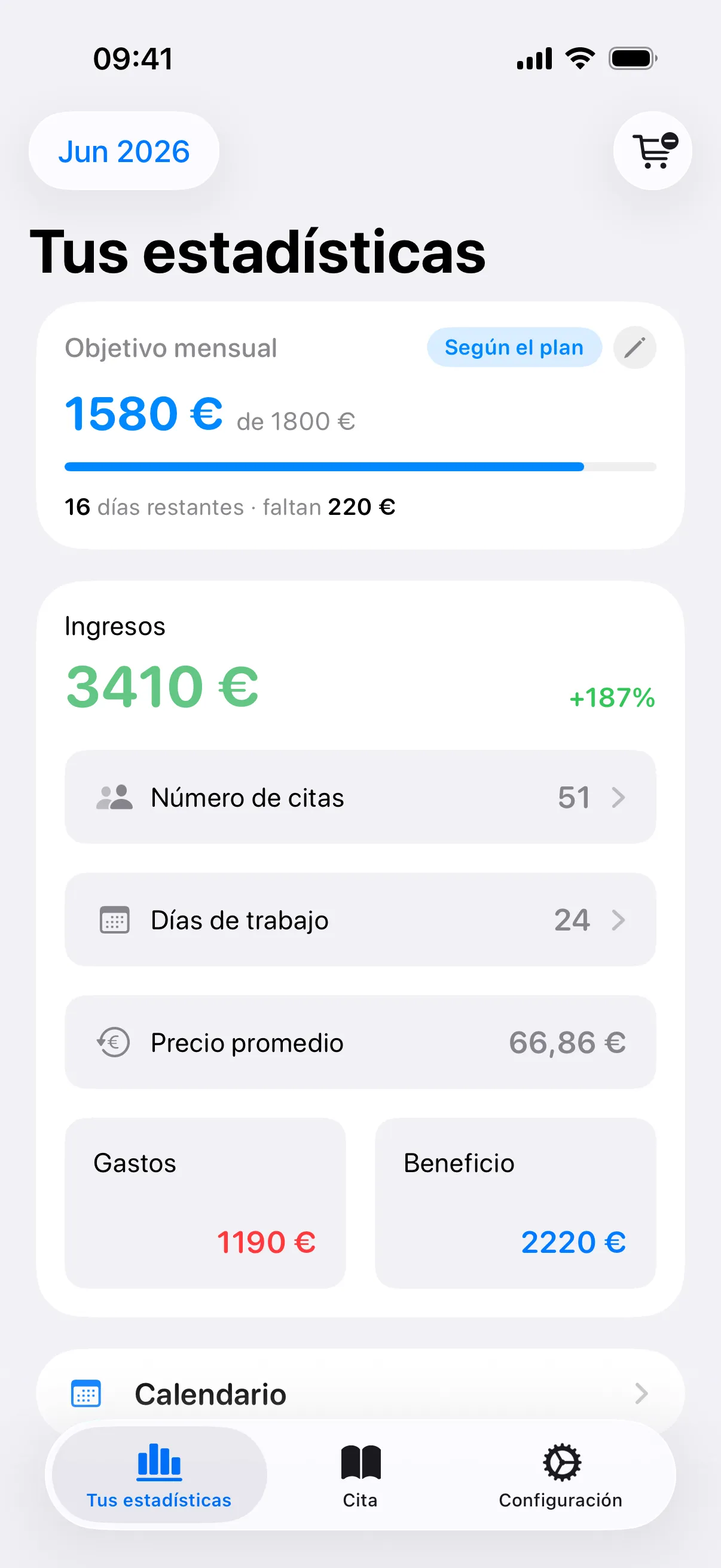 Ingresos que crecen cada mes